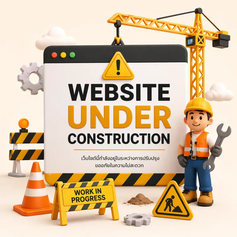 ตัวอย่างเว็บ under constrution